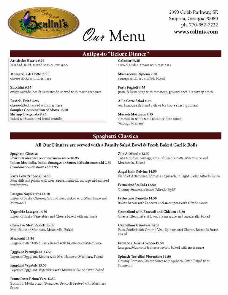 scalinismenupdf Scalinis Italian Restaurant